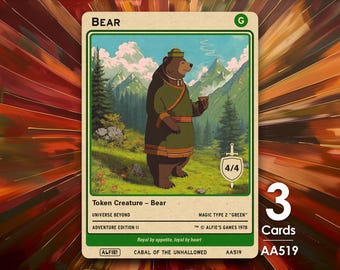 クマトークン（4/4 緑）MTG - Etsy 日本