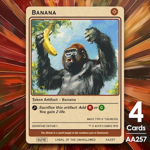 4x Banana MTG Token - Przygody Alfiego autorstwa Alfiego - AA257