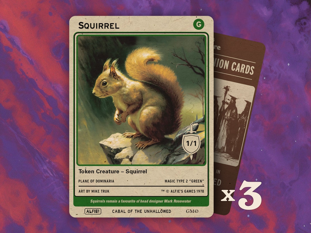 Squirrel 1/1 MTG Tokens X3 Alfie's Adventure AA62 - Etsy