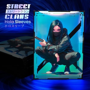 Housses holographiques du clan Ninja - Compatibles avec MTG - Lot de 105 - Style manga et anime Street Clans