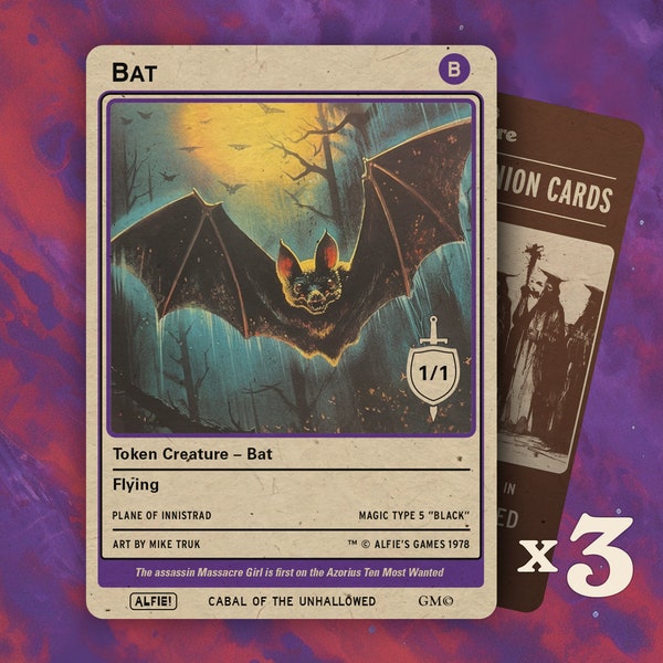 Bat 1/1 MTG Tokens x3 - Alfie's Adventure - AA2