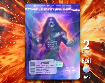2x Zombie Foil Token for MTG - HM9F