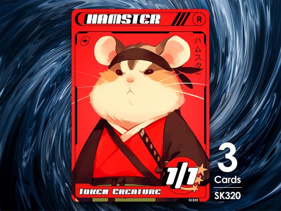 hamster cards mtg Magic The Gathering - Bloomburrow Commander Tokens - Hamster main image 1