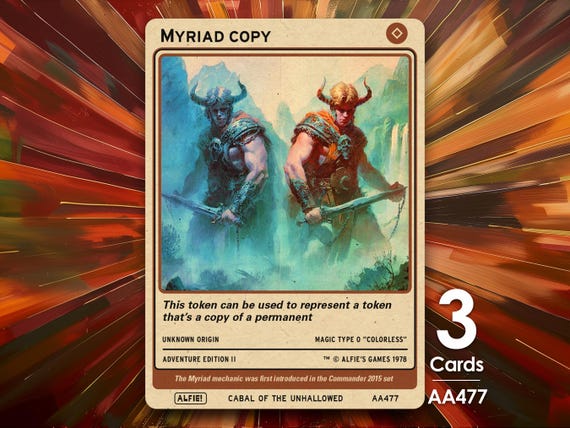 3x Myriad Copy MTG Token - Alfie's Adventure by Alfie AA477 - Etsy