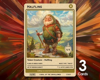 Halfling 1/1 MTG Tokens x3 - Alfie's Adventure - AA177