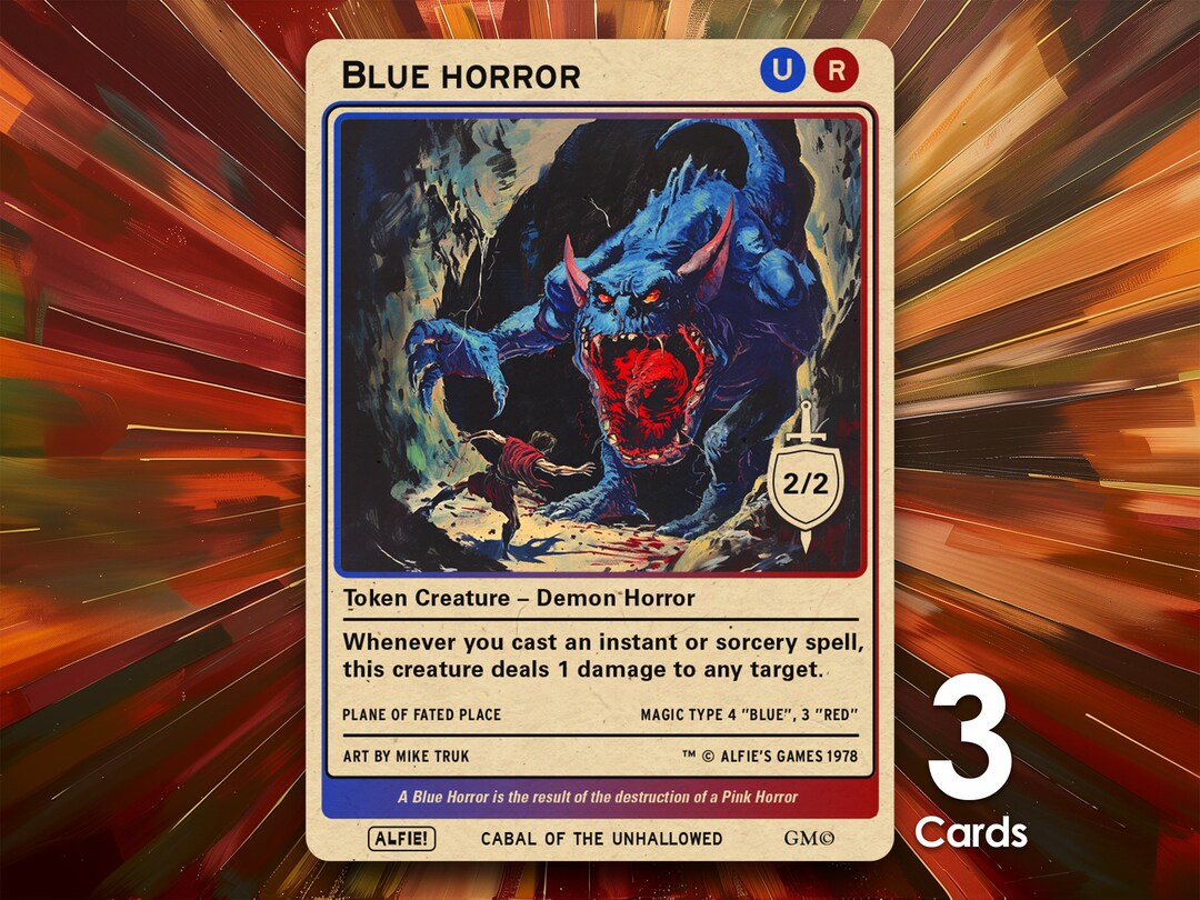Blue Horror MTG Tokens X3 Alfie's Adventure AA268 - Etsy