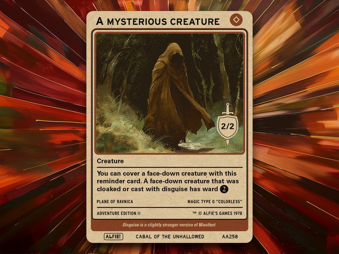 A Mysterious Creature MTG Token Alfie's Adventure by Alfie - Etsy