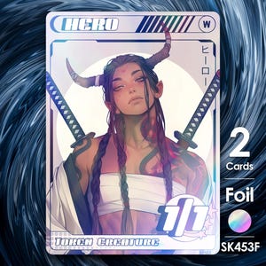 2 cartas blancas de héroe para MTG - Street Clans de Alfie SK453F