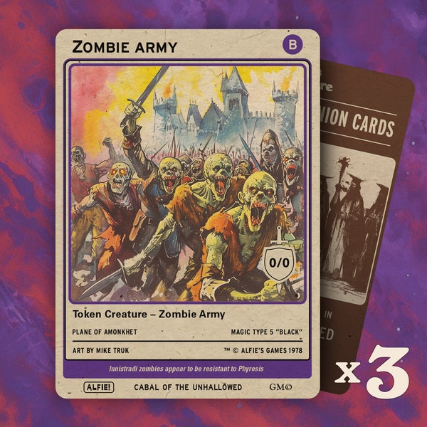 Zombie Army Token for Magic - Alfie's Adventure - AA274
