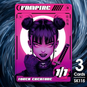 3x jetons Vampire 1/1 pour MTG - Street Clans par Alfie SK115
