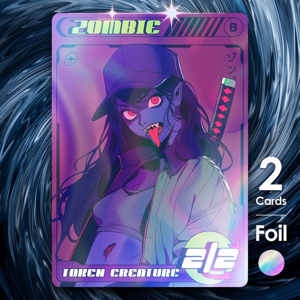 Zombie Foil Token 2/2 x2 for Magic - Street Clans of Kamigawa - SK27F