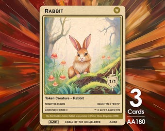 mtg bunny cards Magic The Gathering - Bloomburrow Tokens - Rabbit main image 0