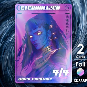 2 fichas foil eternalizadas para mtg - Street Clans de Alfie SK338F