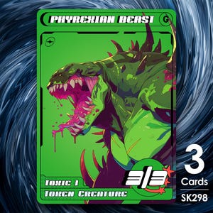 3x Phyrexian Beast 3/3 Token für MTG - Street Clans von Alfie SK298