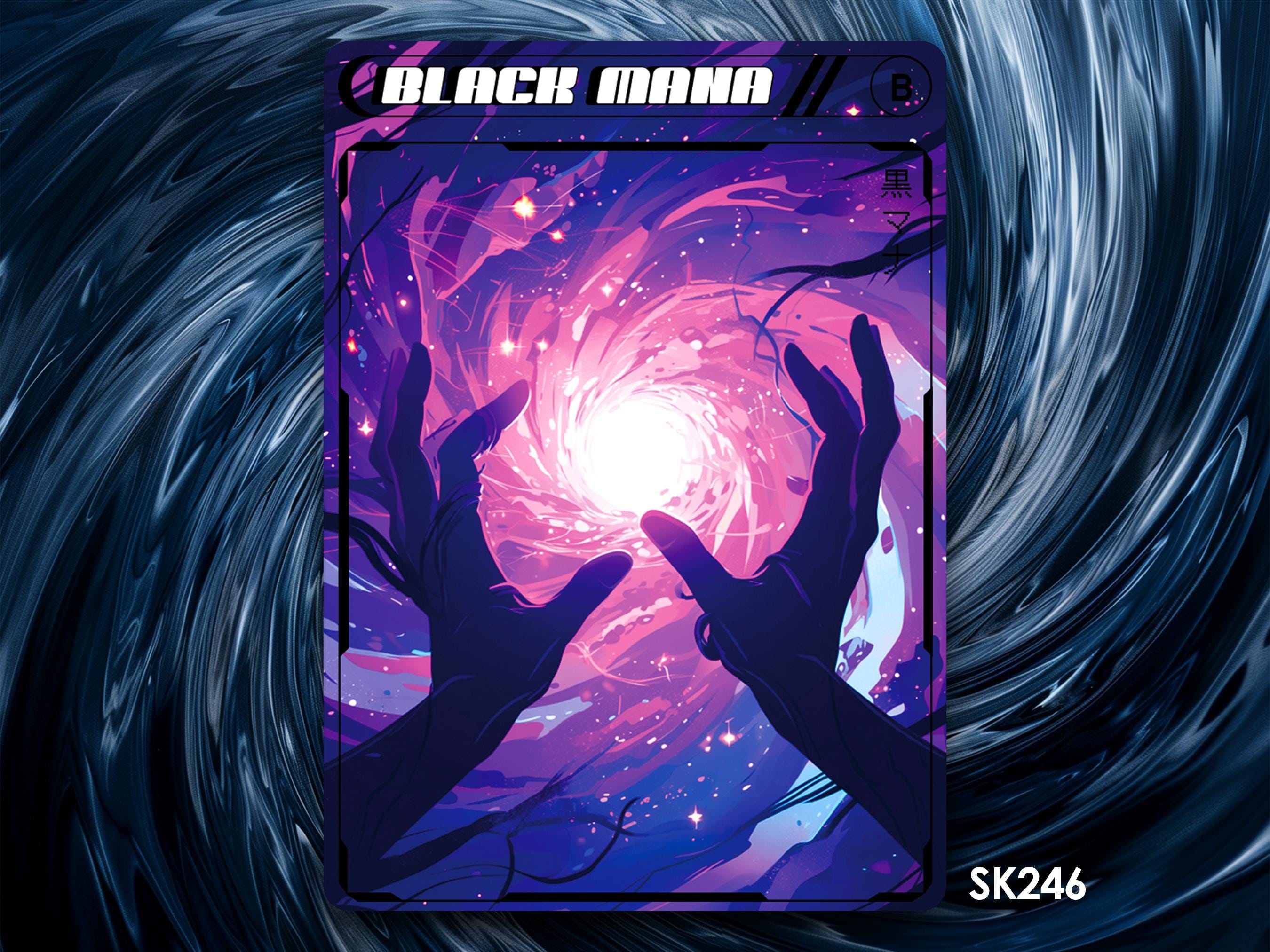 Black Mana counter token for mtg - Street Clans by Alfie - SK246