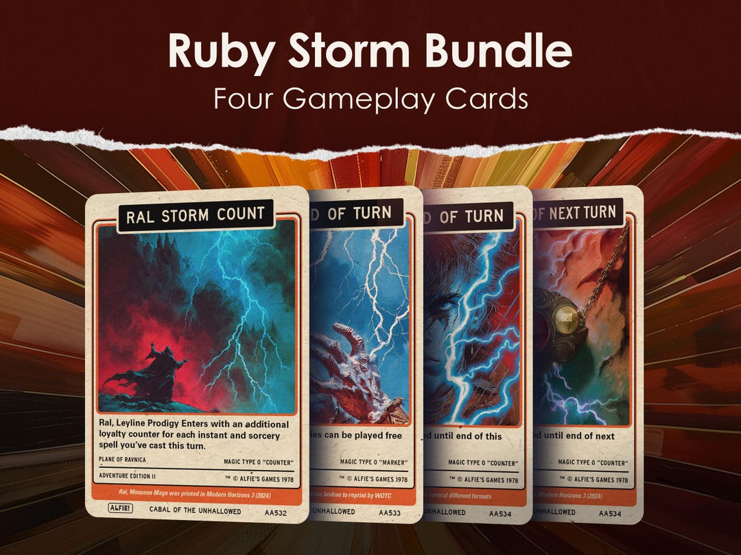 Ruby Storm Gameplay Cards Tokens Bundle for MTG - AA532-535 Alfie's ...