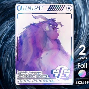 2 fichas de Bestia Blanca foil para mtg - Street Clans de Alfie - SK351F
