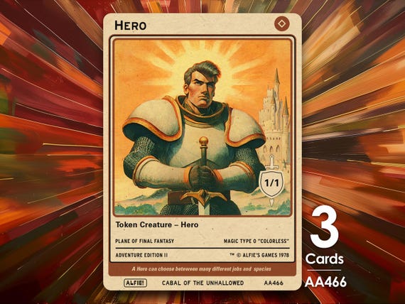 mtg final fantasy hero tokens Hero (0005) // Treasure Double-Sided Token [FINAL FANTASY Tokens] – Red  Claw Gaming main image 1
