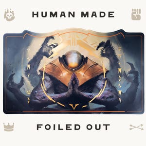 Sermon of the Great Distortion Foil Playmat - No AI Human Made