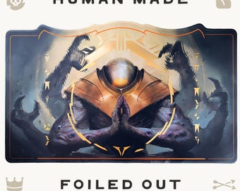 Sermon of the Great Distortion Foil Playmat - No AI Human Made