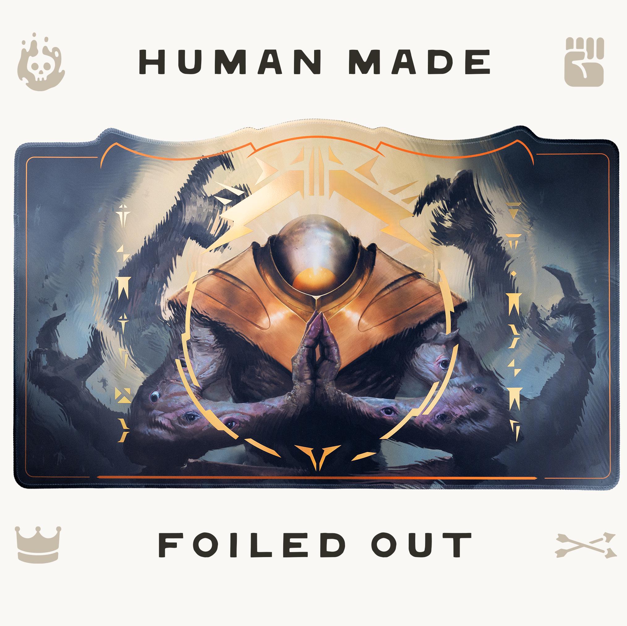 4枚セット　MTG CHK版 Foil Sermon of the Great Distortion Foil Playmat - No AI Human Made