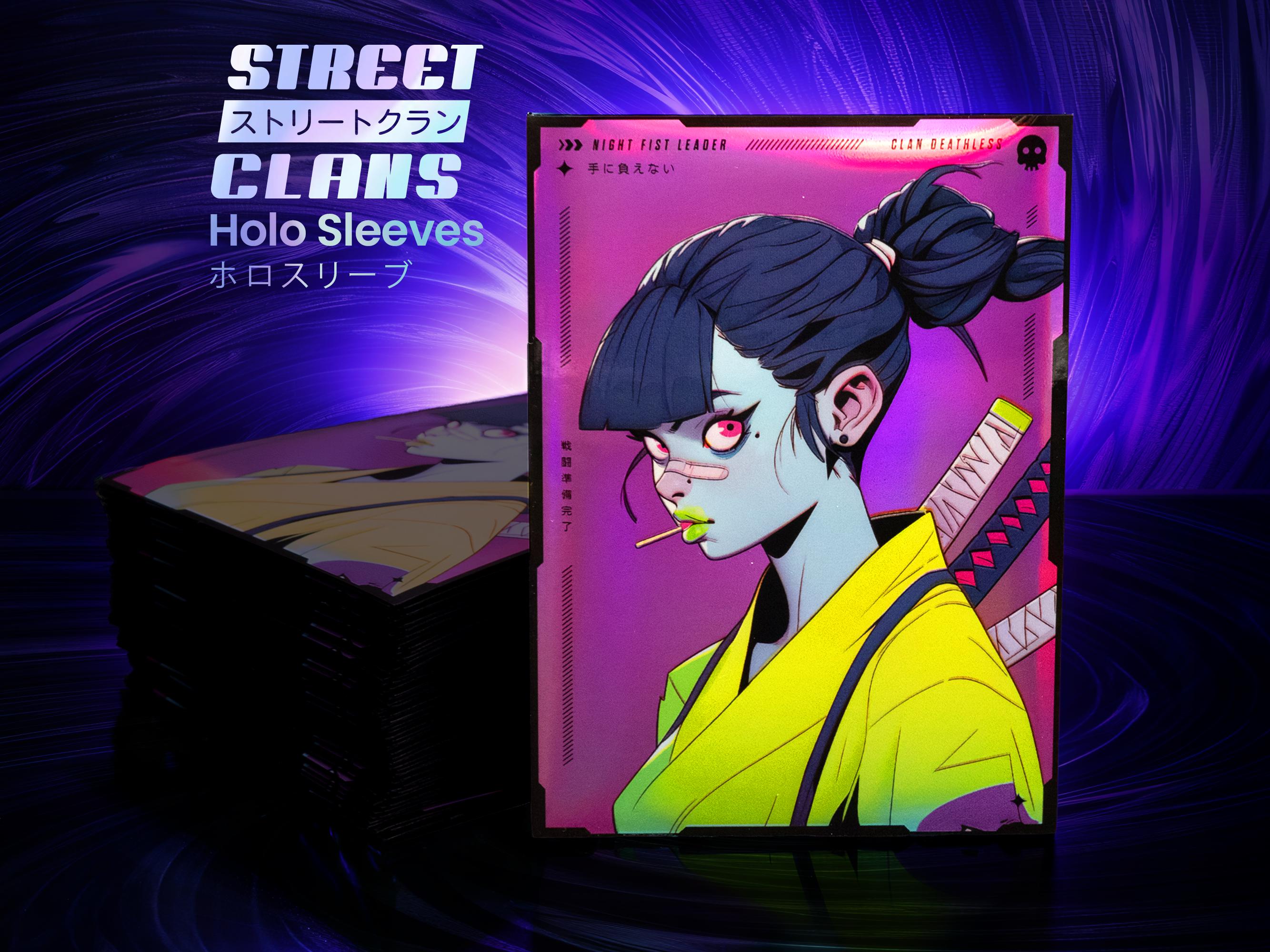 Zombie Clan Holofoil Sleeves for mtg - Compatible with Magic Mtg - Set of 105 - Street Clans Manga Anime style