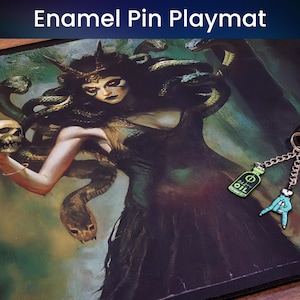 Tapete de juego con pin mágico de la Reina del Enjambre - Estilo clásico - Arte personalizado - Compatible con Magic - Accesorio de regalo de Mtg
