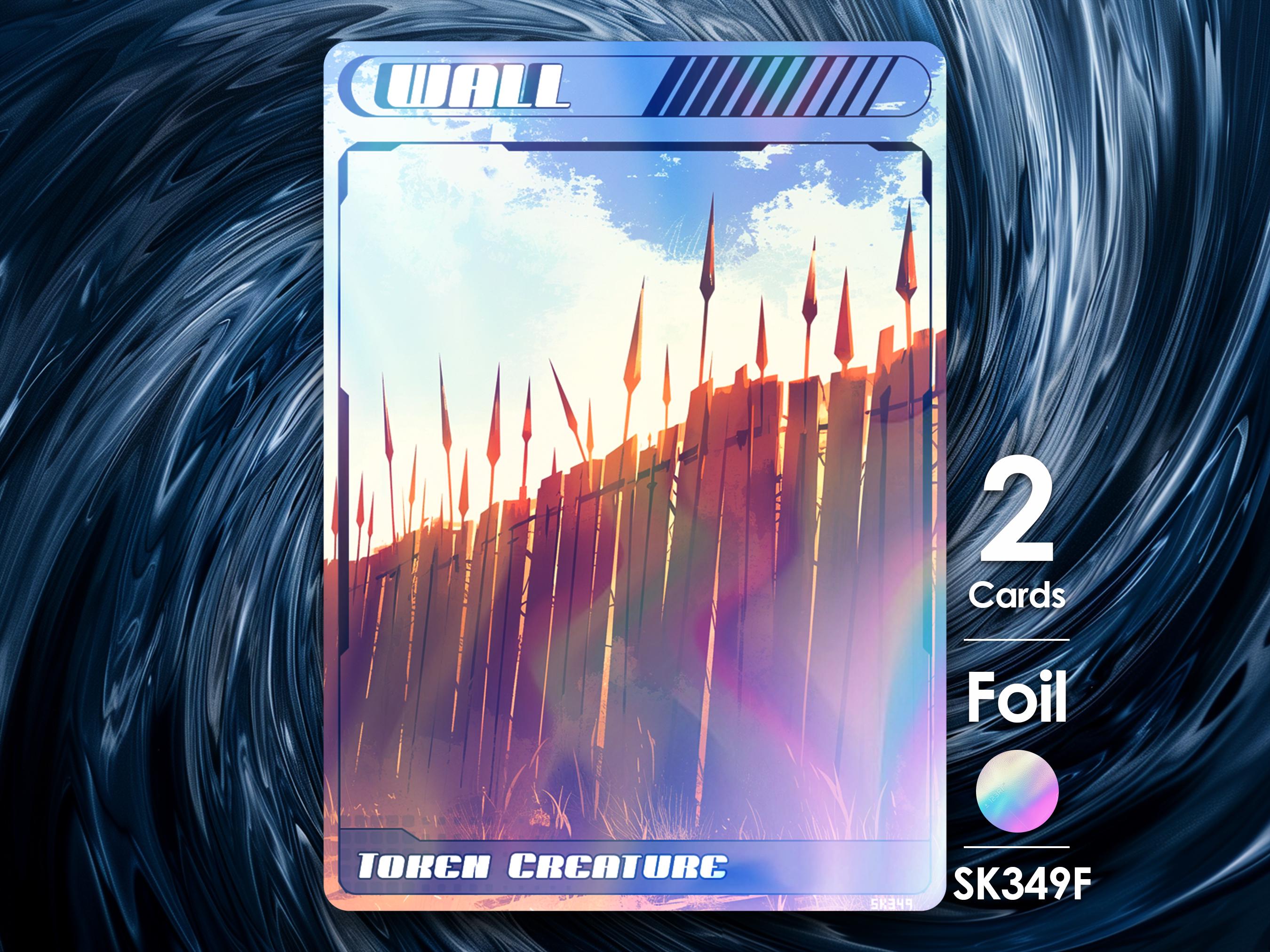 2x Wall Keywordless Foil Token for MTG - Street Clans by Alfie