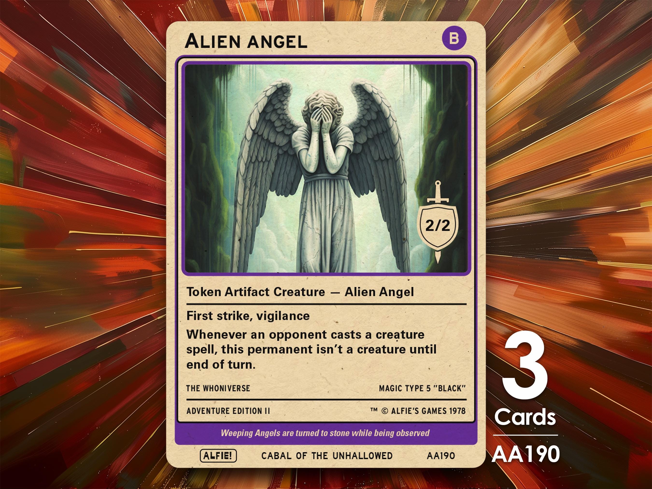 3x Alien Angel Token for MTG - Alfie's Adventure by Alfie - AA190