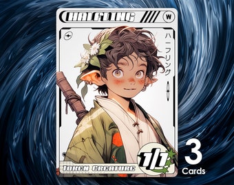 Halfling Token 1/1 x3 for Magic  - Street Clans of Kamigawa - SK70