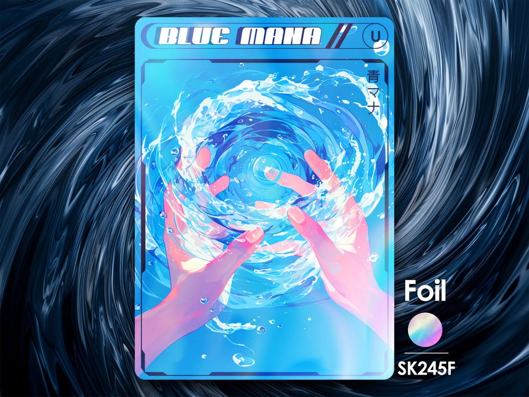 Blue Mana Counter Foil Token for Mtg - Street Clans by Alfie - SK245F ...