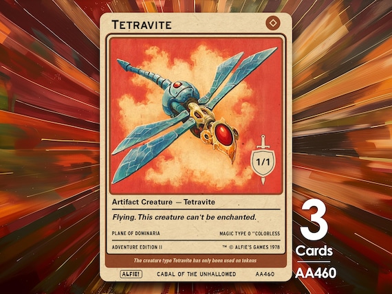 3x Tetravite Tokens for MTG - Alfie's Adventure by Alfie AA460 - Etsy