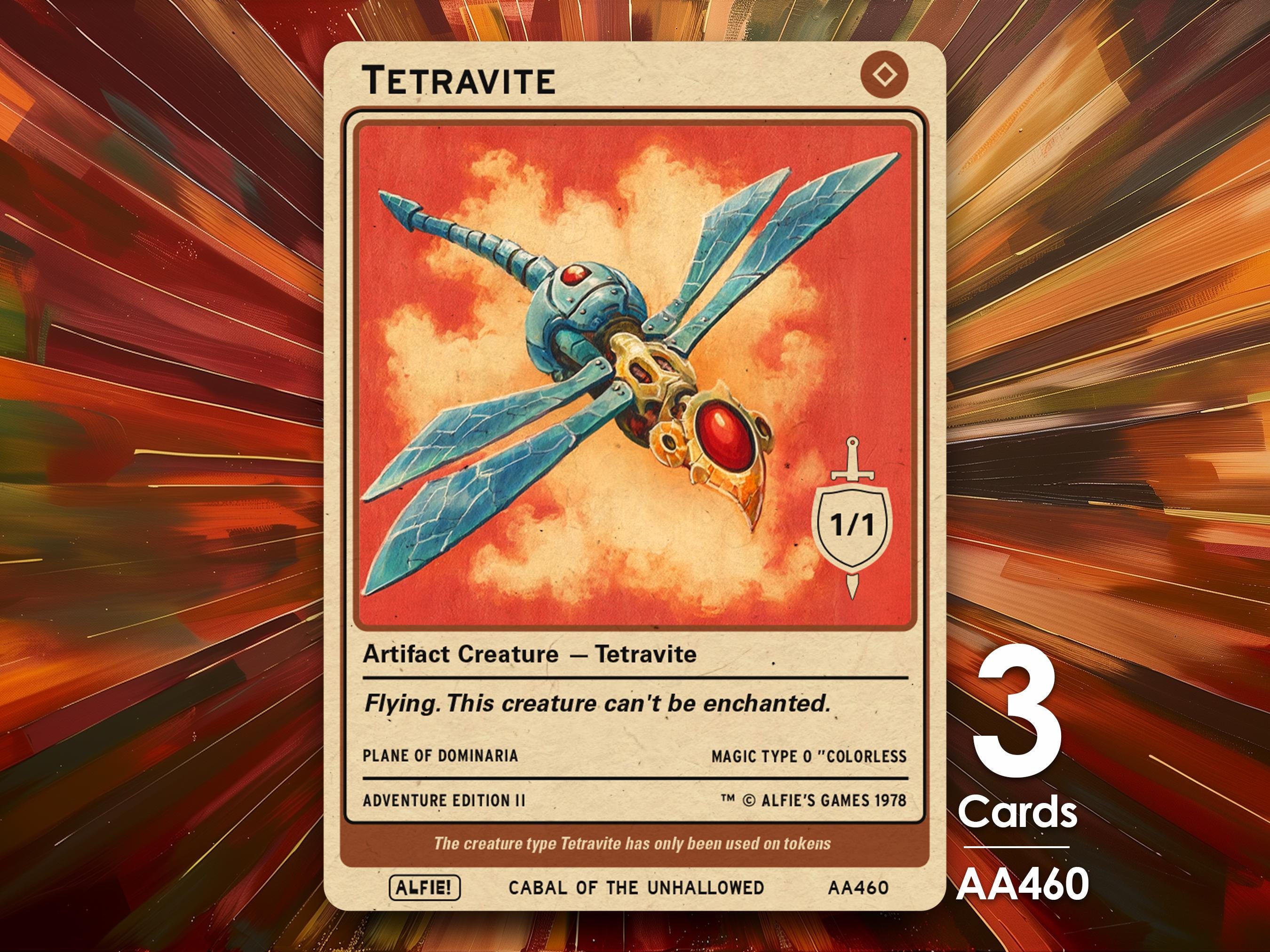 3x Tetravite Tokens for MTG - Alfie's Adventure by Alfie AA460 - Etsy