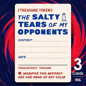 3 jetons Trésor salé pour MTG - Faites des trésors avec vos dosettes Moments les plus salés - Cadeau de Noël parfait - M6