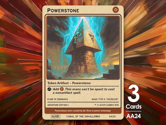 3x Powerstone Token MTG Token - Alfie's Adventure by Alfie AA24 - Etsy