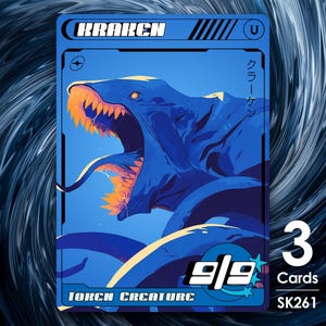 3 fichas Kraken 9/9 para MTG - Street Clans de Alfie SK261
