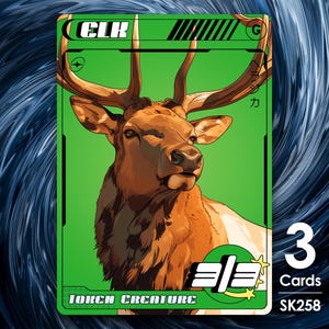 3x Elk 3/3 Token für mtg - Street Clans von Alfie SK258