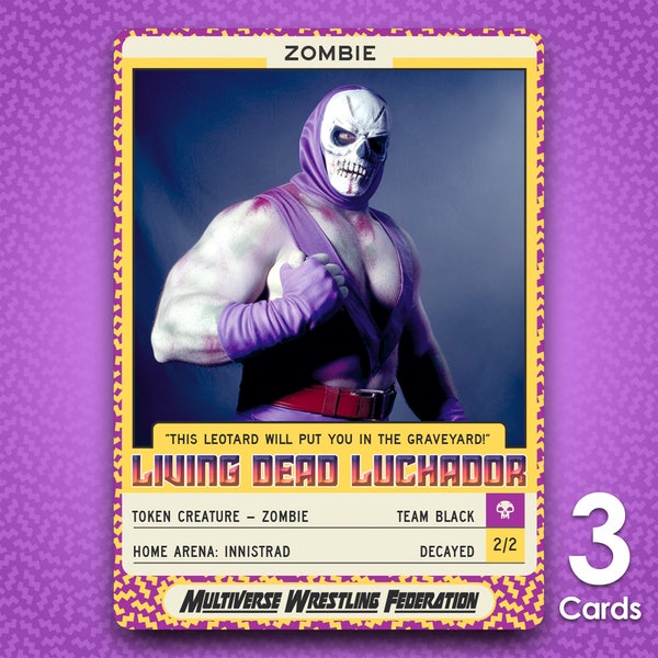 Zombie Decayed Token 2/2 x3 for Magic - Multiverse Wrestling Federation - MW24