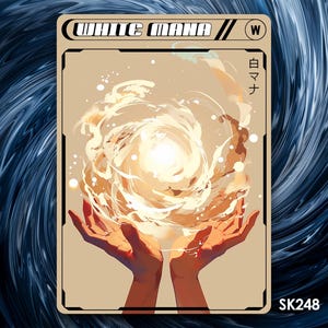 Weißer Mana Counter Token für mtg - Street Clans von Alfie SK248