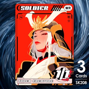 3x segnalini Soldato Rosso Bianco per MTG - Street Clans di Alfie SK208