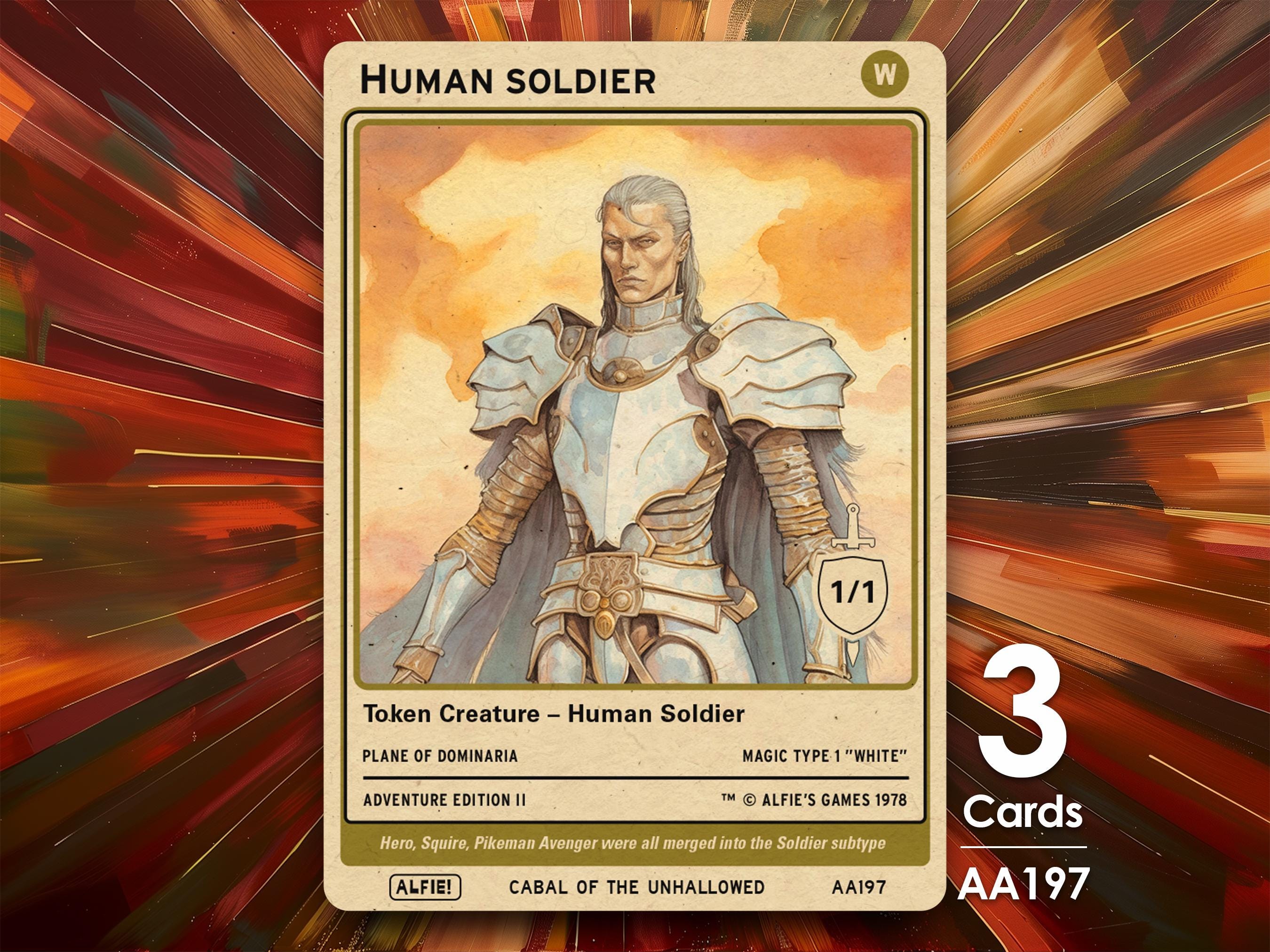 mtg human token cards Print Token Creature Human Soldier Rarity Human Soldier Token - Shadows
