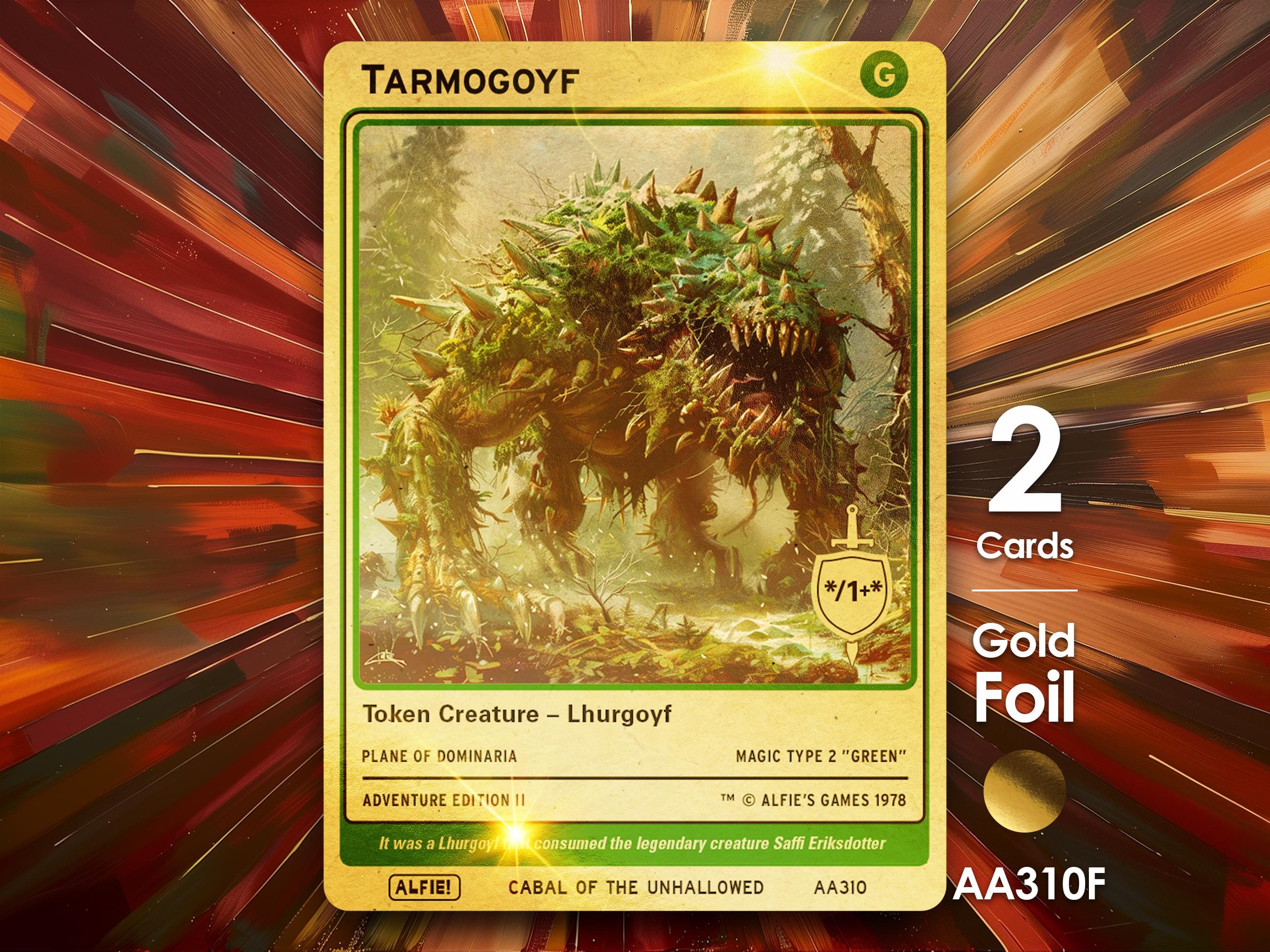 タルモゴイフ ゴールドフォイル MTG トークン 2枚 - アルフィーの冒険