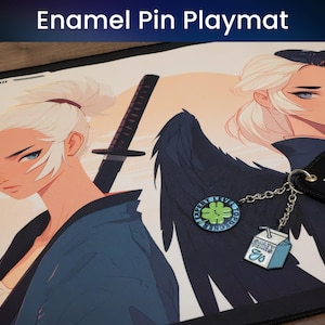 Tapete de juego con pin mágico del Clan del Ángel - Clanes callejeros - Compatible con Magic - Accesorio de regalo de Mtg