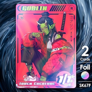 2 x Goblin-folietokens voor MTG - Street Clans van Alfie SK67F
