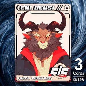 3x Cat Beast-token voor MTG - Street Clans by Alfie - SK198