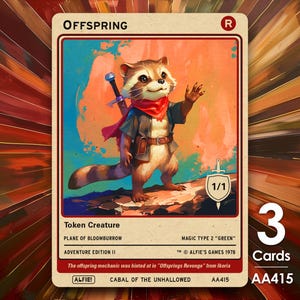 3x Gettoni MTG Prole Procione Rosso - L'Avventura di Alfie di Alfie - AA415