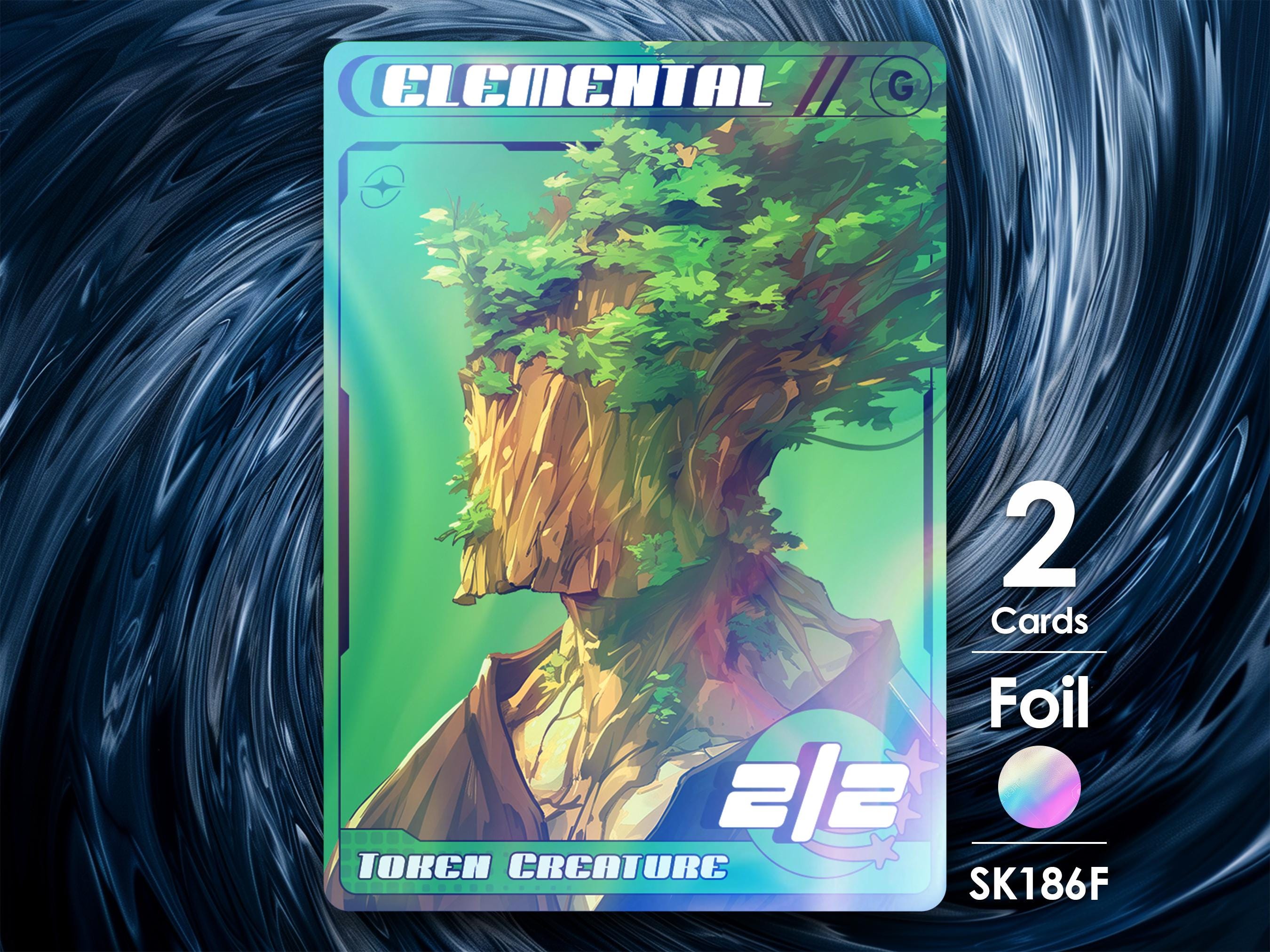 2x Elemental Green 2/2 Foil Tokens for Mtg - Street Clans by Alfie