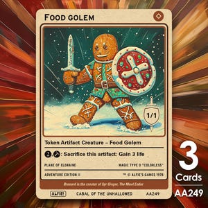 3x Food Golem MTG-token - Alfie's Adventure van Alfie AA249