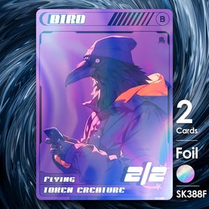 2x Bird Black 2/2 Foil for MTG - Street Clans by Alfie SK388F