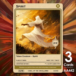 3x Spirit 2/2 Weiße Token für MTG - Alfie's Adventure von Alfie AA442